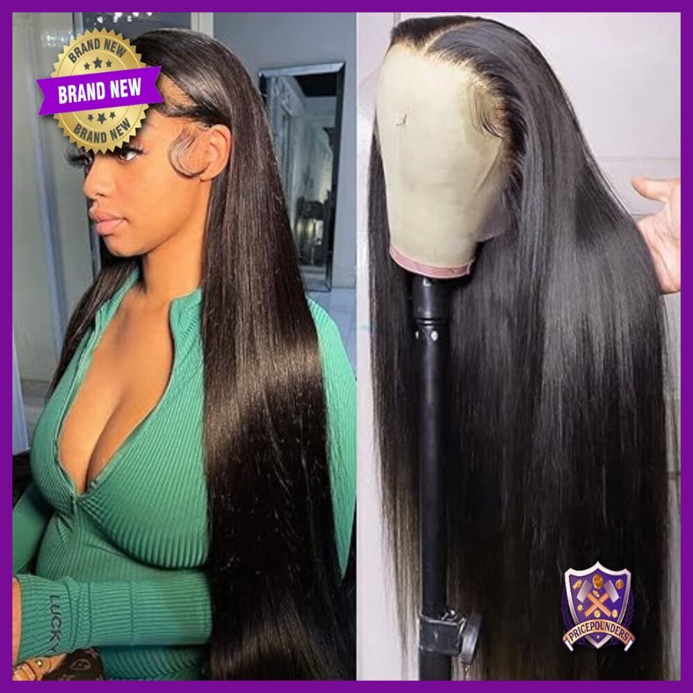 13x4 Straight Lace Front Wig Human Hair 200% Density 26 Inch Glueless